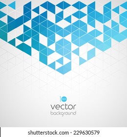 Abstract technology background with color triangle. Vector illustration.