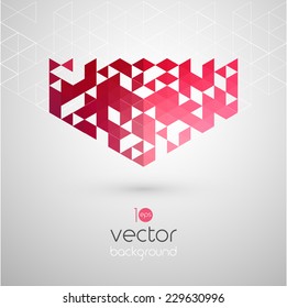 Abstract technology background with color triangle. Vector illustration.