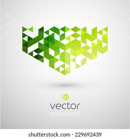 Abstract technology background with color triangle. Vector illustration.