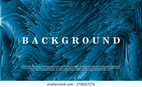 abstrakter Technologie Hintergrund bunter 3D-Linien, die aus dem Konzept der blauen Wellen. Vektorgrafik