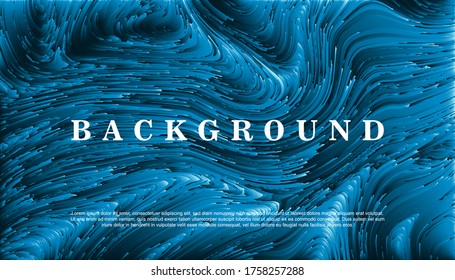 Abstract technology background. Colorful 3d lines composed of blue waves. Vortex background. Vector