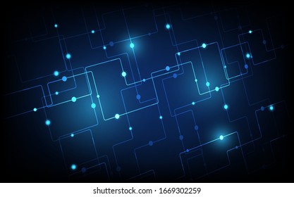 Abstrakter Technologie-Hintergrund, Kommunikationskonzept, futuristischer digitaler Innovationshintergrund Vektorillustration