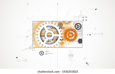 Abstract technology background. Communication concept, futuristic digital innovation background. Vector illustration