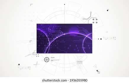 Abstract technology background. Communication concept, futuristic digital innovation background. Vector illustration