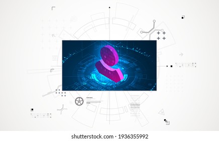 Abstract technology background. Communication concept, futuristic digital innovation background. Vector illustration