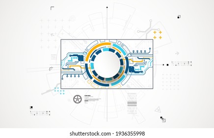 Abstract technology background. Communication concept, futuristic digital innovation background. Vector illustration