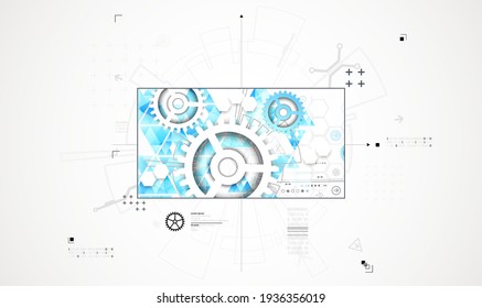 Abstract technology background. Communication concept, futuristic digital innovation background. Vector illustration