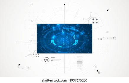 Abstract technology background. Communication concept, futuristic digital innovation background. Vector illustration