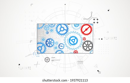 Abstract technology background. Communication concept, futuristic digital innovation background. Vector illustration