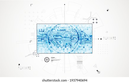Abstract technology background. Communication concept, futuristic digital innovation background. Vector illustration