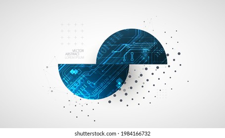 Abstract technology background. Communication concept, futuristic digital innovation art background. Vector illustration