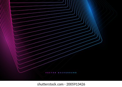 Abstract technology background communication concept curved lines    for global web, connection, science. Vector background 