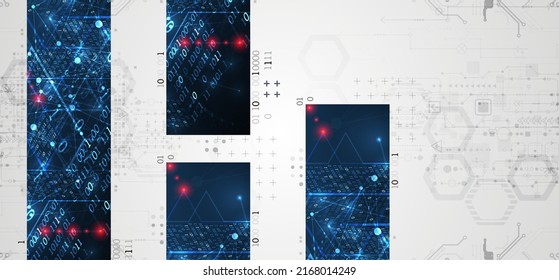 Abstract technology background. Communication concept, futuristic digital innovation background. Vector illustration