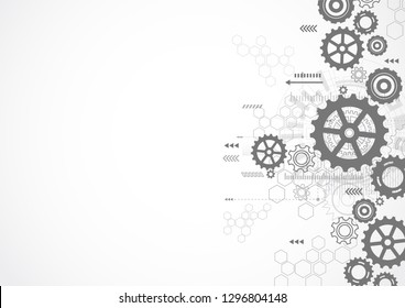 Abstract Technology Background. Communication and engineering concept. Vector illustration