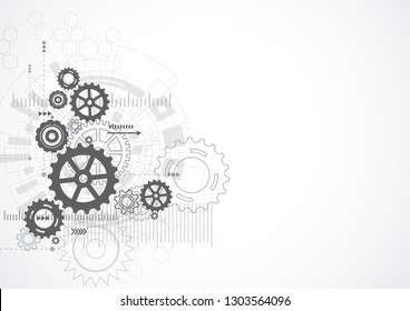 Abstract Technology Background. Communication and engineering concept. Vector illustration