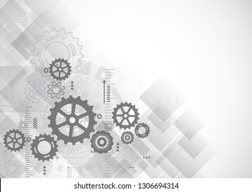 Abstract Technology Background. Communication and engineering concept. Vector illustration