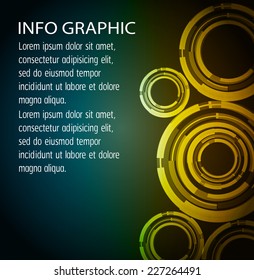 Abstract Technology background for computer graphic website internet. Light. Dark blue yellow. text box. Brochure. card.