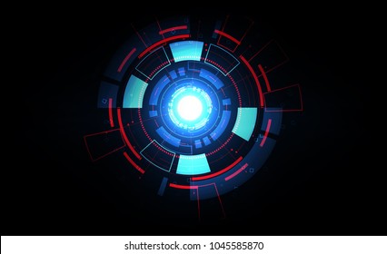 abstract technology background concept circle graphic system wallpaper blue digital circle hi tech future design about future futuristic background