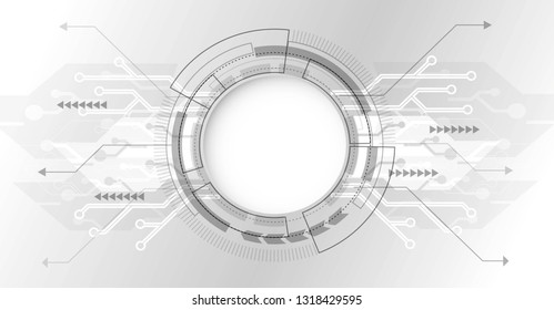 Resumen del fondo de la tecnología con fondo de innovación de concepto Espacio vacío en el círculo para el texto