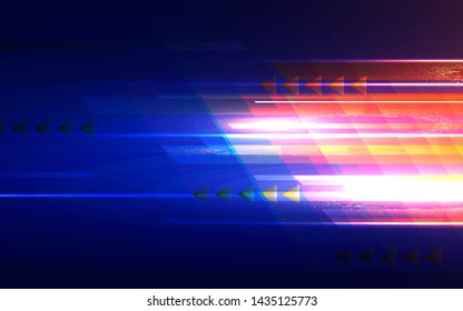 Abstract technology background concept with orange light line . Speed and fast movement design shape. Modern design vector template for use cover, poster, banner, web, advertising, business