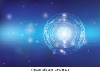 Abstract technology background conceptual image of digital. Blue background.