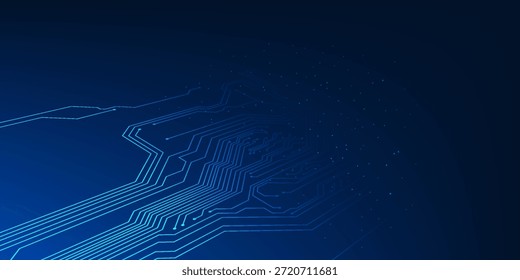 Fondo de Tecnología Abstractas con líneas de circuito conectadas, conexión de red digital, comunicación tecnológica futurista, sistema de flujo de datos, concepto de Tecnología de innovación