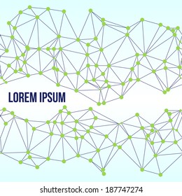 Abstract Technology Background. Connected Dots. Vector illustration