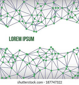 Abstract Technology Background. Connected Dots. Vector illustration