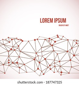 Abstract Technology Background. Connected Dots. Vector illustration