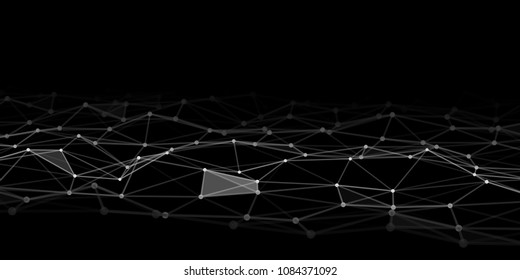 Abstract technology background with connecting dots and lines. Network concept. Data technology.