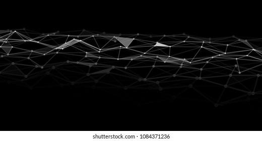 Abstract technology background with connecting dots and lines. Network concept. Data technology.