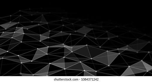 Abstract technology background with connecting dots and lines. Network concept. Data technology.