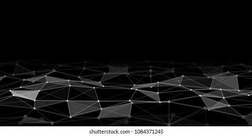 Abstract technology background with connecting dots and lines. Network concept. Data technology.