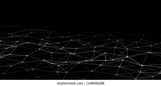 Abstract technology background with connecting dots and lines. Network concept. Data technology.