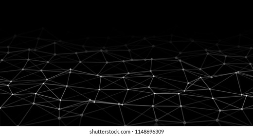 Abstract technology background with connecting dots and lines. Network concept. Data technology.