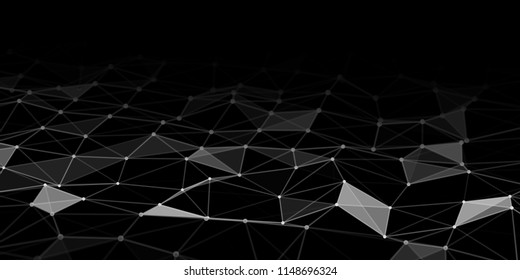 Abstract technology background with connecting dots and lines. Network concept. Data technology.