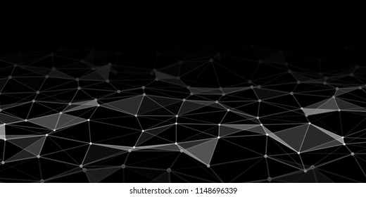 Abstract technology background with connecting dots and lines. Network concept. Data technology.