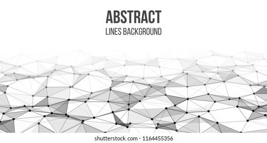Abstract technology background with connecting dots and lines. Network concept. Data technology.