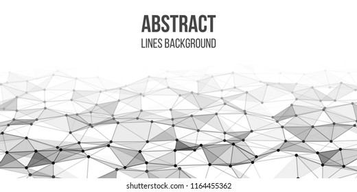 Abstract technology background with connecting dots and lines. Network concept. Data technology.