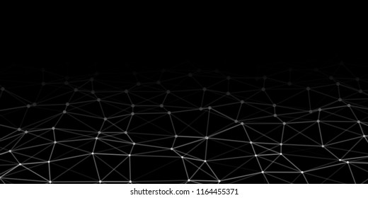 Abstract technology background with connecting dots and lines. Network concept. Data technology.