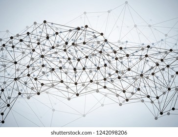 Abstract technology background with connecting dots and lines. Data and technology concept, network connection