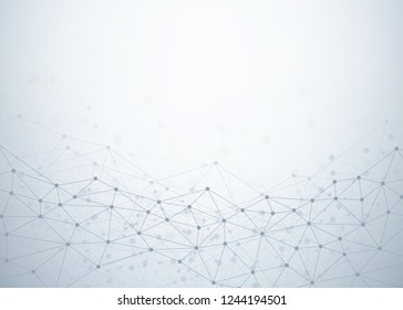 Abstract technology background with connecting dots and lines. Data and technology concept. Internet network connection