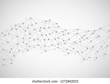Abstract technology background with connecting dots and lines. Data and technology concept, network connection