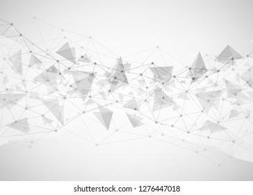Abstract technology background with connecting dots and lines. Data and technology concept, network connection