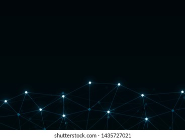 Abstract technology background with connecting dots and lines. Data and technology concept. Network connection