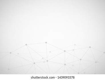 Abstract technology background with connecting dots and lines. Data and technology concept. Internet network connection