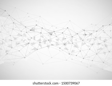 Abstract technology background with connecting dots and lines. Data and technology concept, network connection