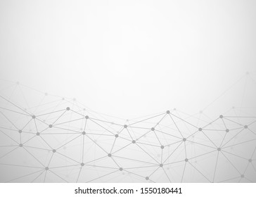 Abstract technology background with connecting dots and lines. Data and technology concept, network connection