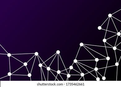 Abstrakter technologischer Hintergrund mit Verbindungspunkten und Linien. Globale Netzwerkverbindung, digitale Technologie und Kommunikationskonzept.

