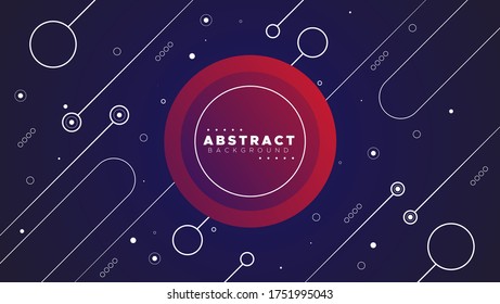 Abstract technology background, connecting dots and lines. Connection science background. Vector illustrationa